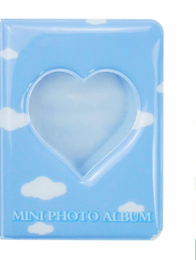 3 Inch Mini Photo Album Heart Hollow Card Binder Kpop Holder For Collecting Picture Name ID Business Cards Photos Camera 40 Pockets